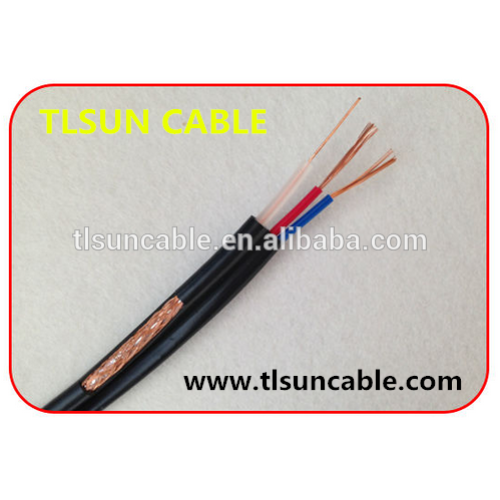 high quality siamese cable coaxial rg59 with 2 power camera cable